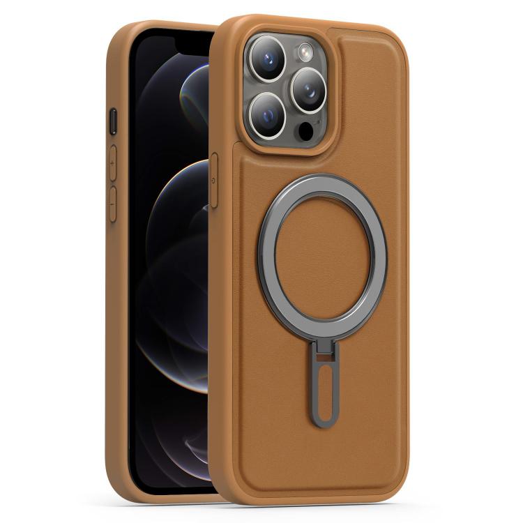 For iPhone 12 Pro Silver Shield MagSafe Holder Shockproof Phone Case
