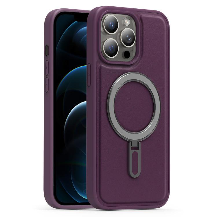 For iPhone 12 Pro Max Silver Shield MagSafe Holder Shockproof Phone Case