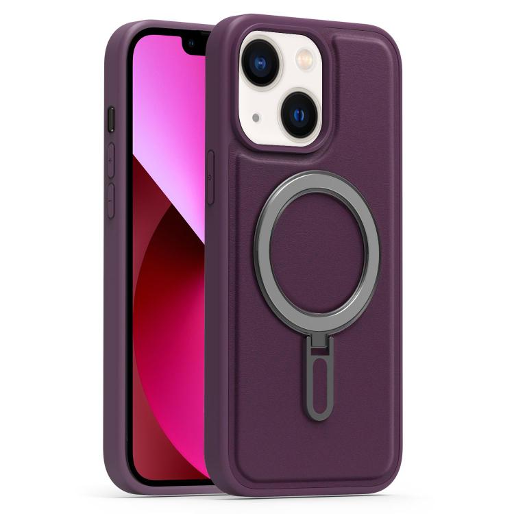 For iPhone 13 Silver Shield MagSafe Holder Shockproof Phone Case