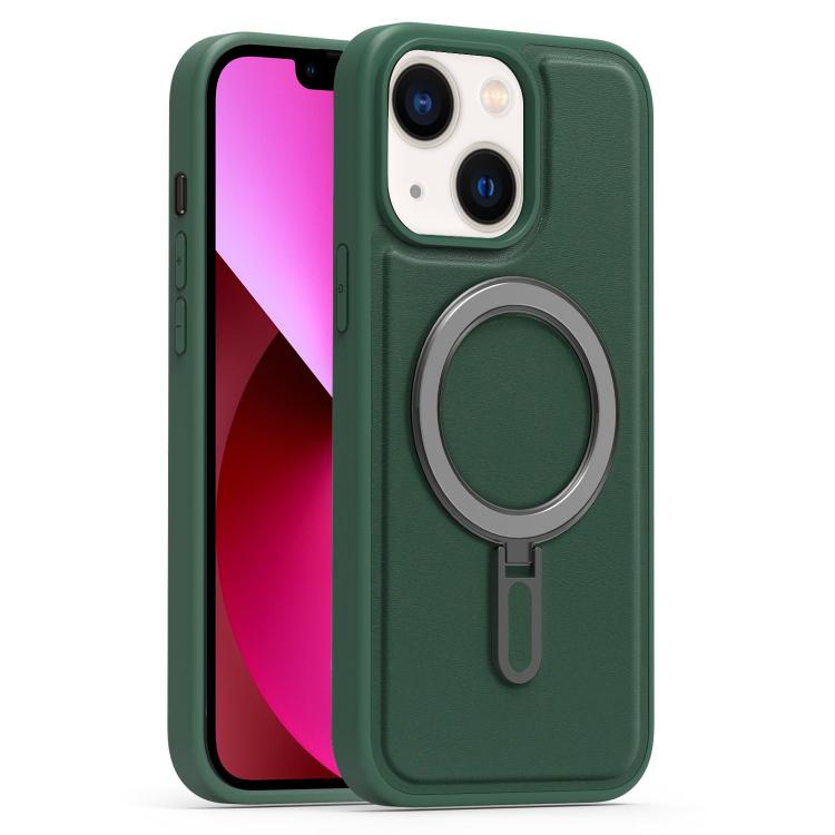 For iPhone 13 Silver Shield MagSafe Holder Shockproof Phone Case