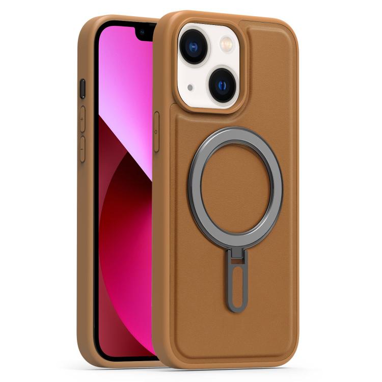 For iPhone 13 Silver Shield MagSafe Holder Shockproof Phone Case