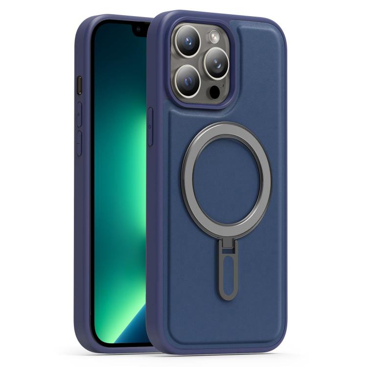 For iPhone 13 Pro Max Silver Shield MagSafe Holder Shockproof Phone Case