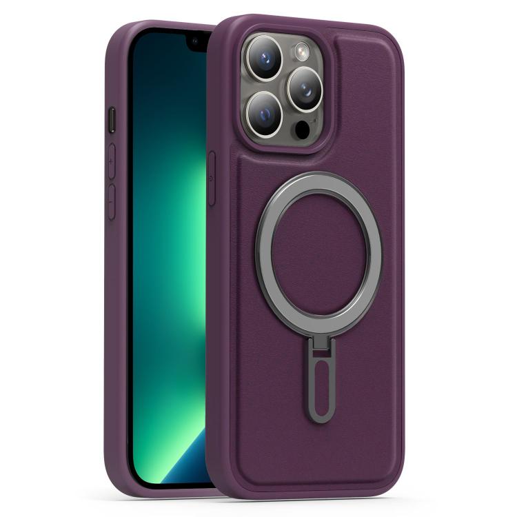 For iPhone 13 Pro Max Silver Shield MagSafe Holder Shockproof Phone Case