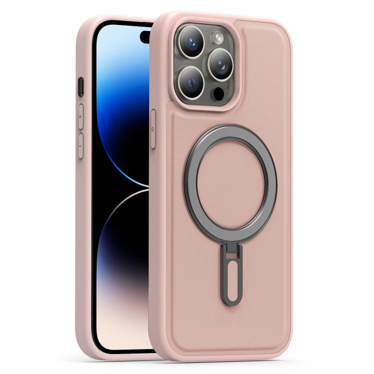 For iPhone 14 Pro Silver Shield MagSafe Holder Shockproof Phone Case