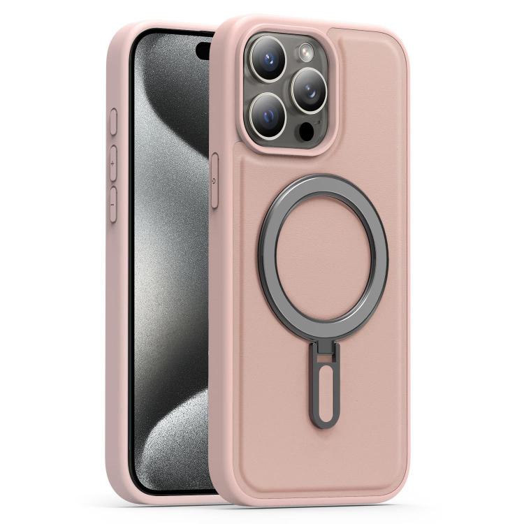 For iPhone 15 Pro Max Silver Shield MagSafe Holder Shockproof Phone Case