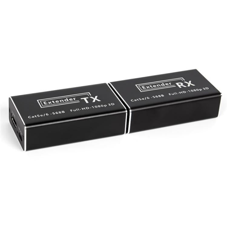 D1-1 / D2-1 Network Cable HD Video Signal Transmitter 50m Extender HDMI to RJ45 Extender, Plug:EU Plug