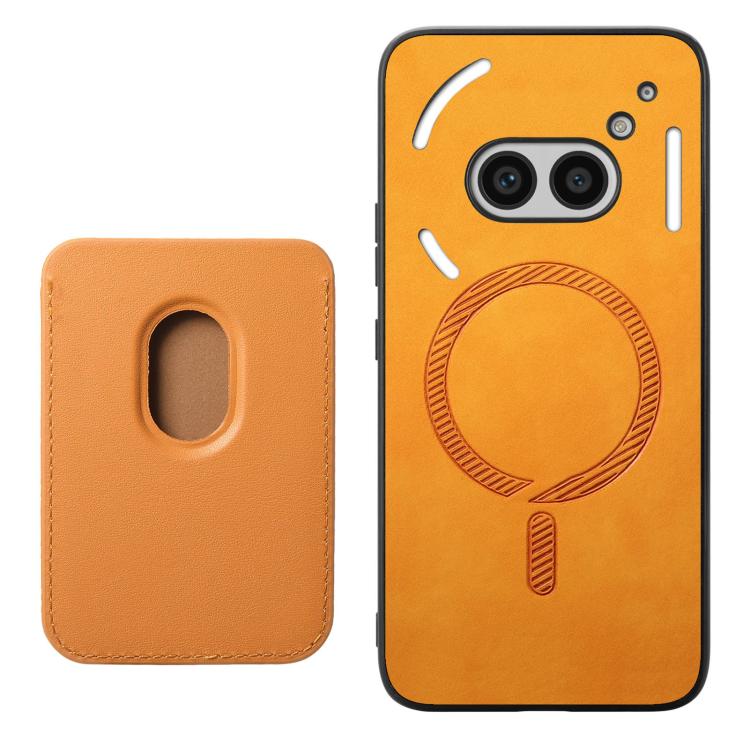 For Nothing CMF Phone 1 Retro Magsafe Card Bag PU Back Cover Phone Case