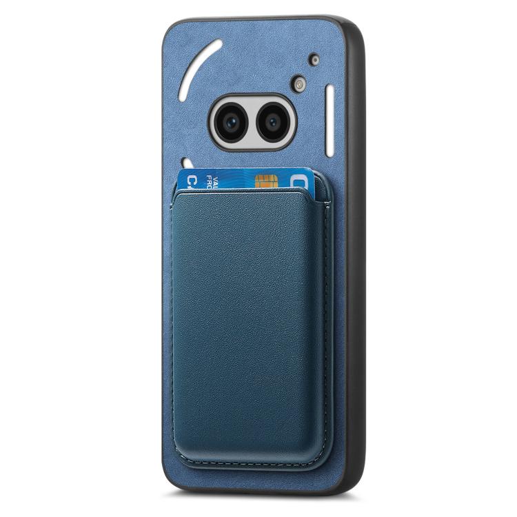 For Nothing CMF Phone 1 Retro Magsafe Card Bag PU Back Cover Phone Case