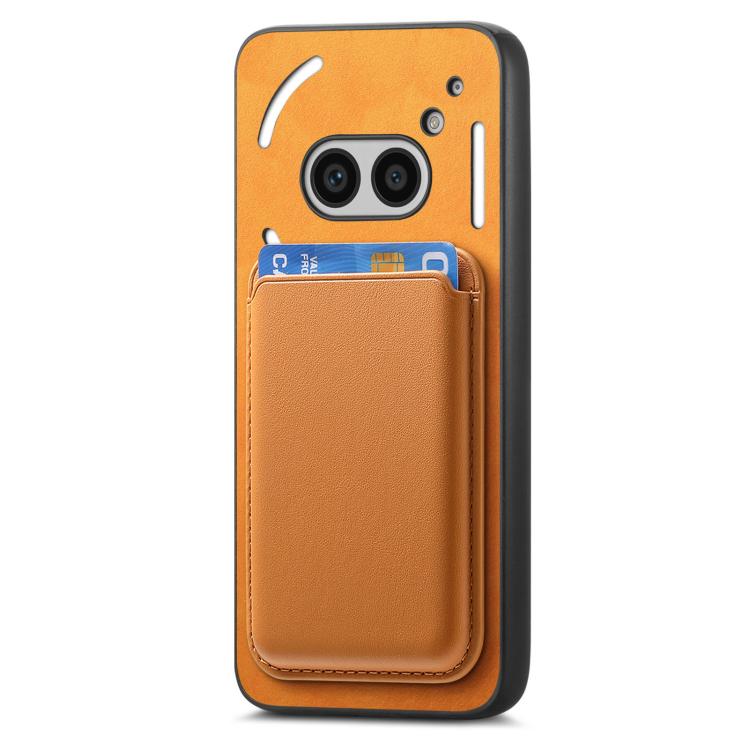 For Nothing Phone 2a Retro Magsafe Card Bag PU Back Cover Phone Case