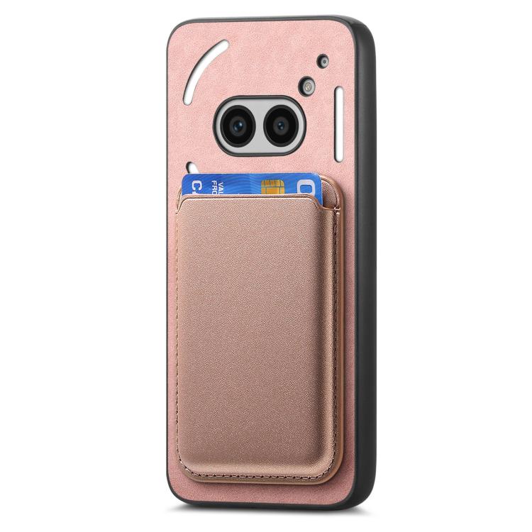 For Nothing Phone 2a Retro Magsafe Card Bag PU Back Cover Phone Case