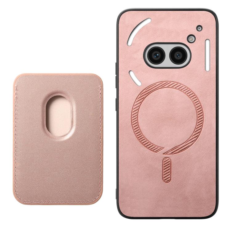 For Nothing Phone 2a Retro Magsafe Card Bag PU Back Cover Phone Case