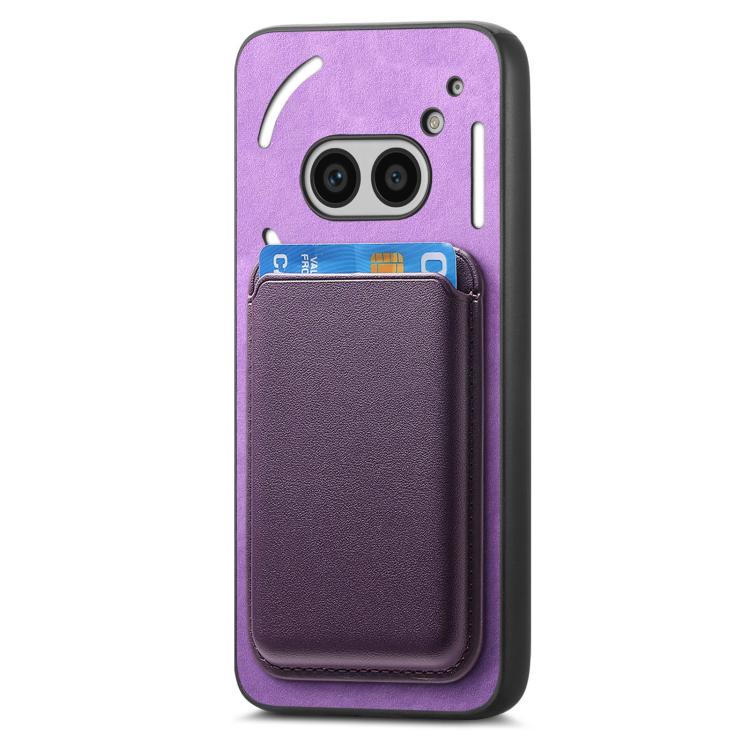For Nothing Phone 2a Retro Magsafe Card Bag PU Back Cover Phone Case