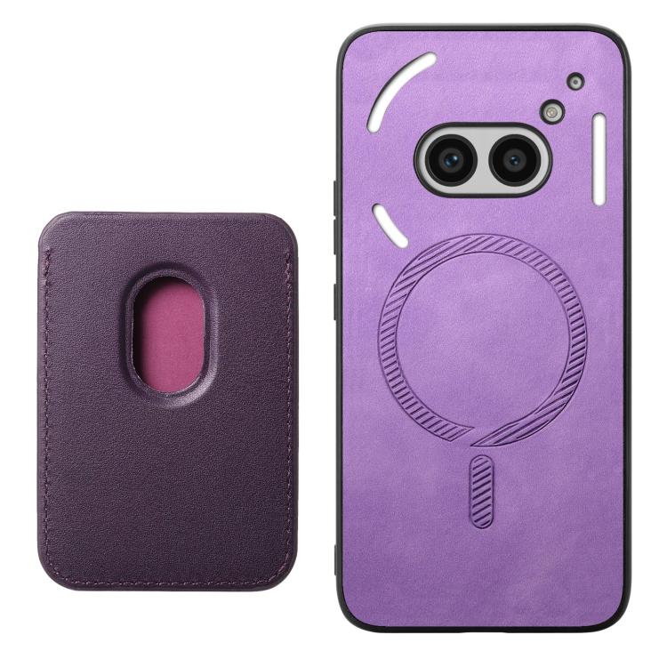 For Nothing Phone 2a Retro Magsafe Card Bag PU Back Cover Phone Case