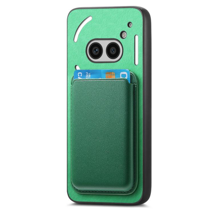 For Nothing Phone 2a Retro Magsafe Card Bag PU Back Cover Phone Case