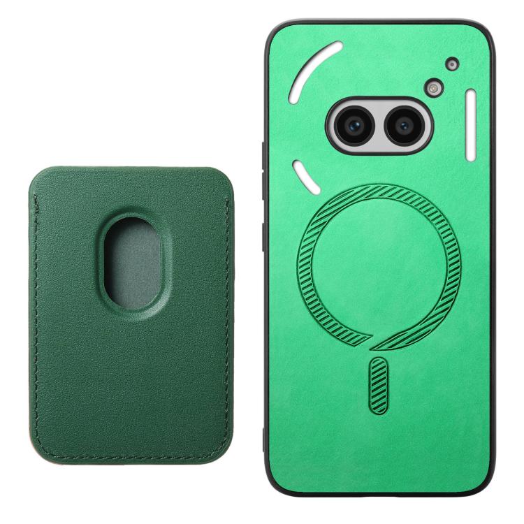 For Nothing Phone 2a Retro Magsafe Card Bag PU Back Cover Phone Case