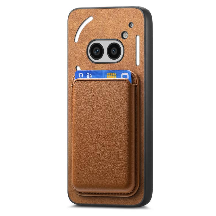 For Nothing Phone 2a Retro Magsafe Card Bag PU Back Cover Phone Case