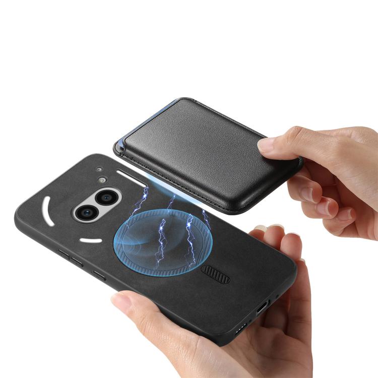 For Nothing Phone 2a Retro Magsafe Card Bag PU Back Cover Phone Case