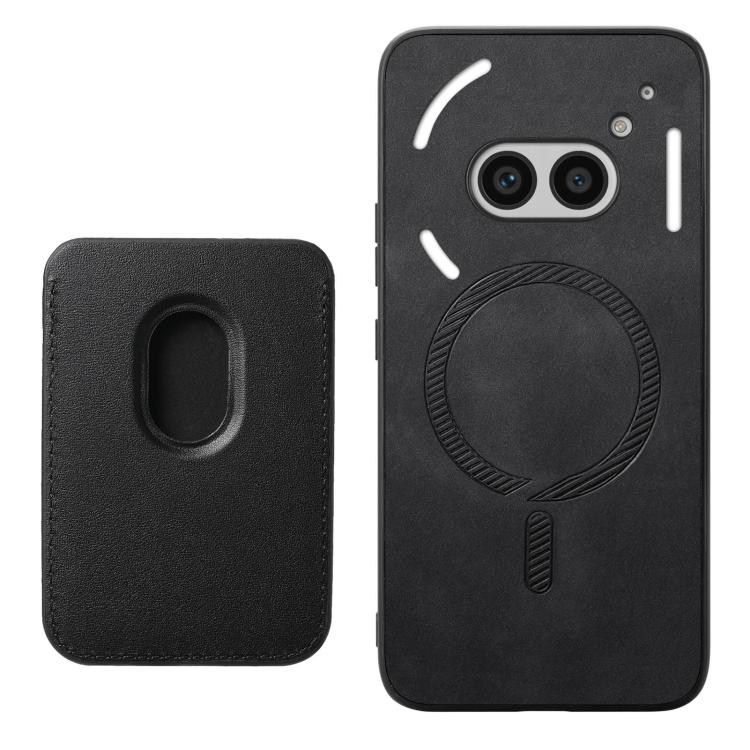 For Nothing Phone 2a Retro Magsafe Card Bag PU Back Cover Phone Case
