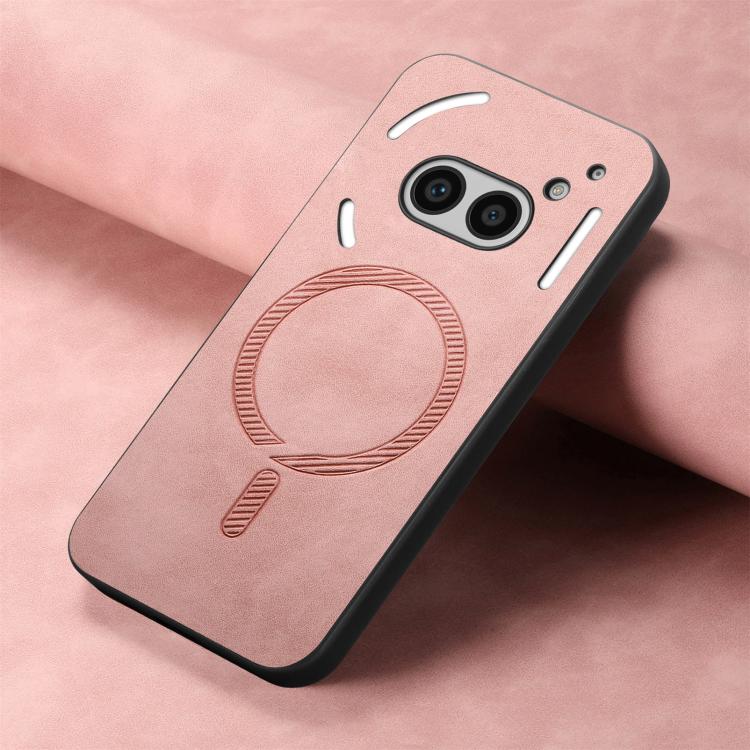 For Nothing Phone 2a Retro Magsafe Magnetic PU Back Cover Phone Case