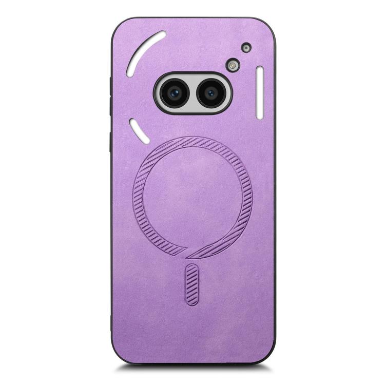 For Nothing Phone 2a Retro Magsafe Magnetic PU Back Cover Phone Case