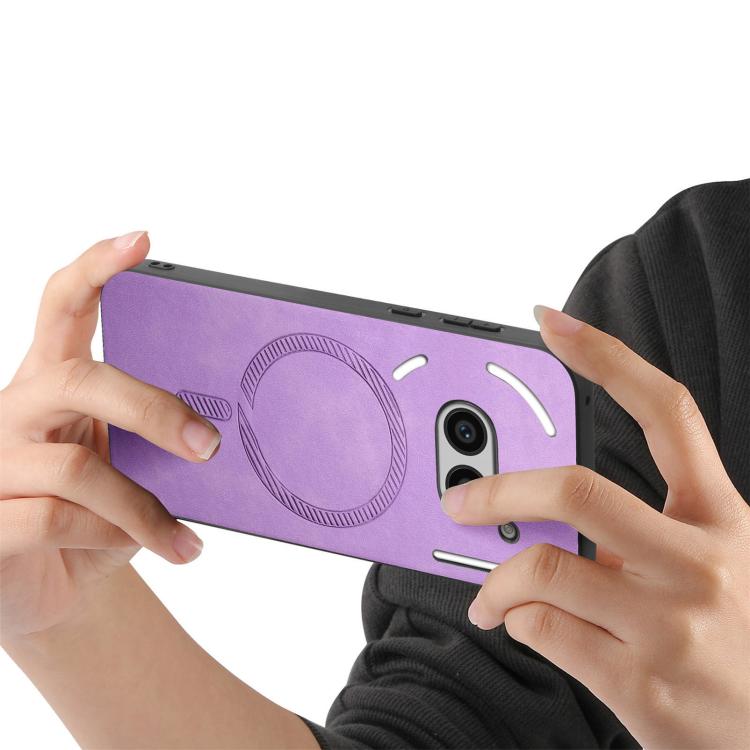 For Nothing Phone 2a Retro Magsafe Magnetic PU Back Cover Phone Case