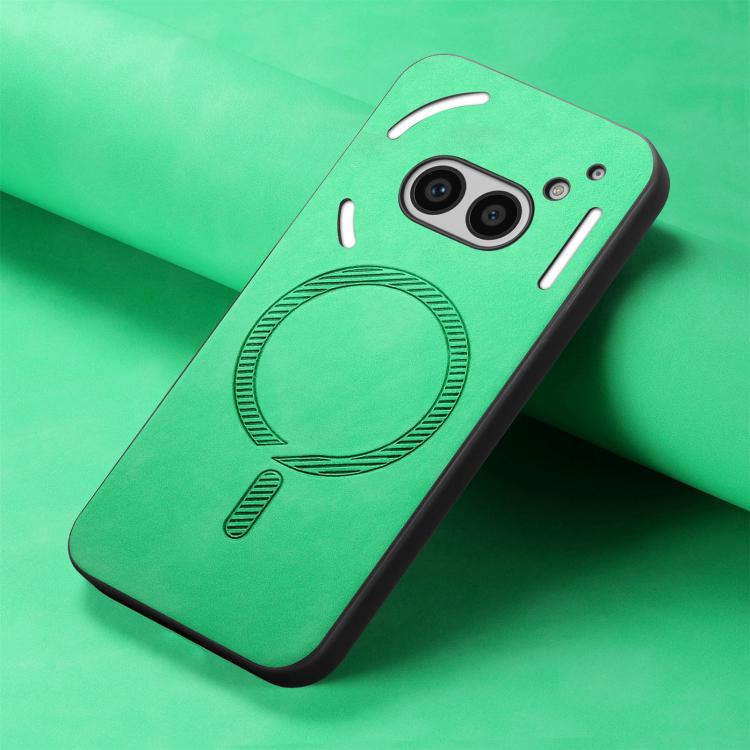 For Nothing Phone 2a Retro Magsafe Magnetic PU Back Cover Phone Case