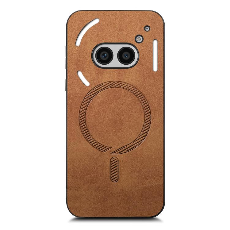For Nothing Phone 2a Retro Magsafe Magnetic PU Back Cover Phone Case