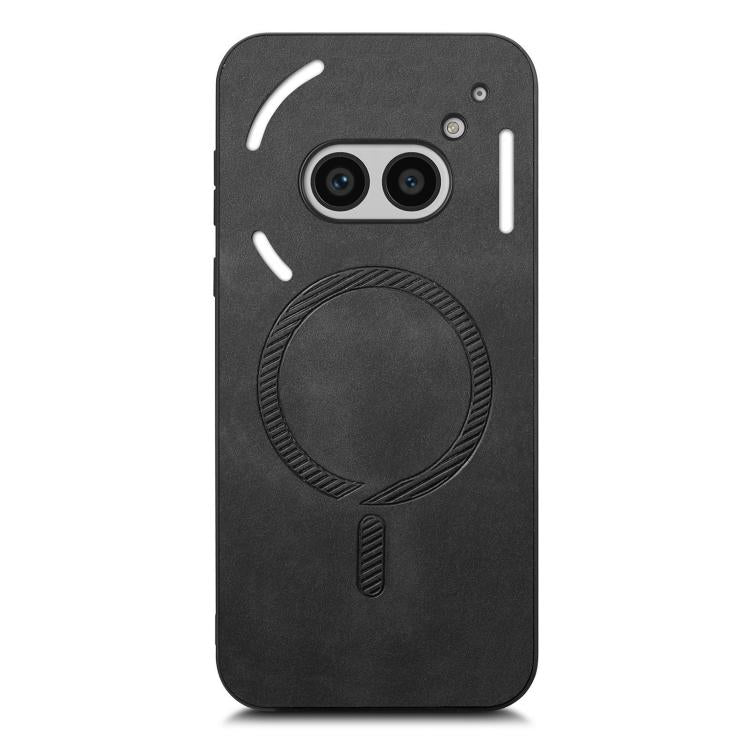 For Nothing Phone 2a Retro Magsafe Magnetic PU Back Cover Phone Case