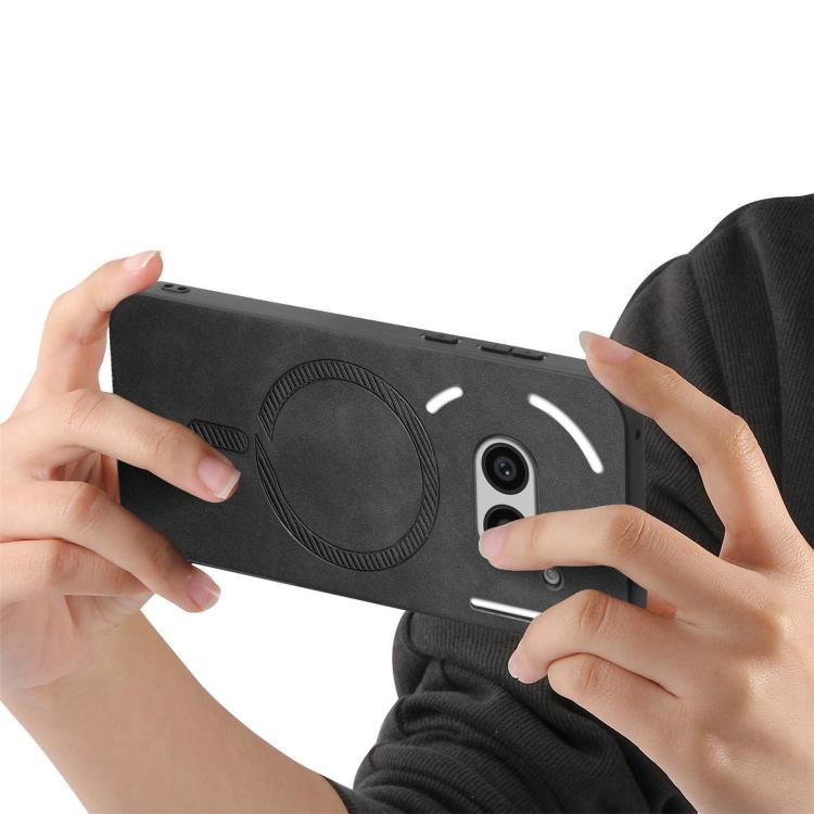 For Nothing Phone 2a Retro Magsafe Magnetic PU Back Cover Phone Case