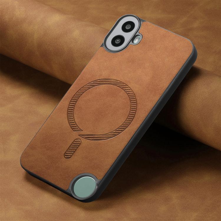 For Nothing CMF Phone 1 Retro Magsafe Magnetic PU Back Cover Phone Case