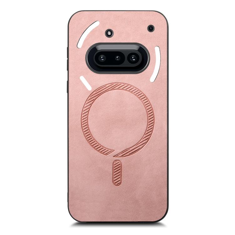 For Nothing Phone 3a Retro Magsafe Magnetic PU Back Cover Phone Case