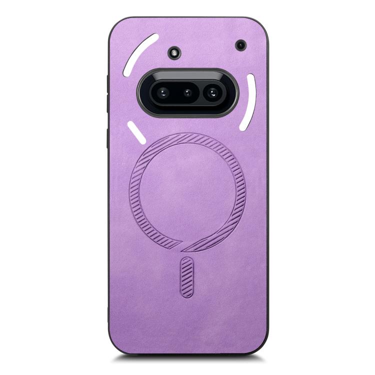 For Nothing Phone 3a Retro Magsafe Magnetic PU Back Cover Phone Case