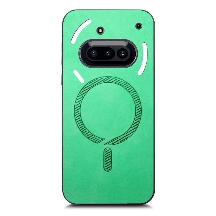For Nothing Phone 3a Retro Magsafe Magnetic PU Back Cover Phone Case