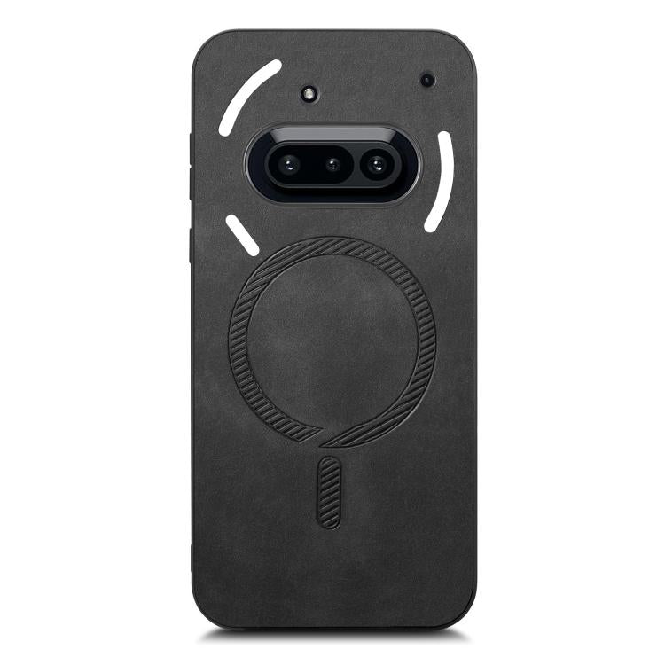 For Nothing Phone 3a Retro Magsafe Magnetic PU Back Cover Phone Case