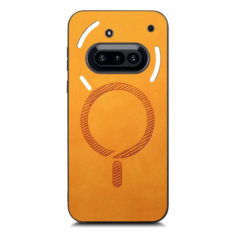 For Nothing Phone 3a Retro Magsafe Magnetic PU Back Cover Phone Case