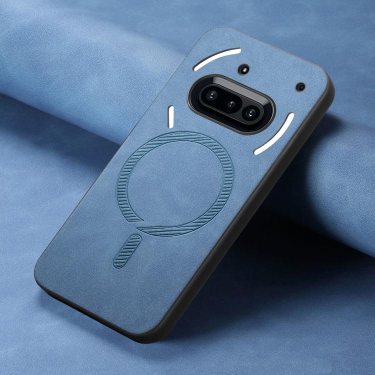For Nothing Phone 3a Retro Magsafe Magnetic PU Back Cover Phone Case