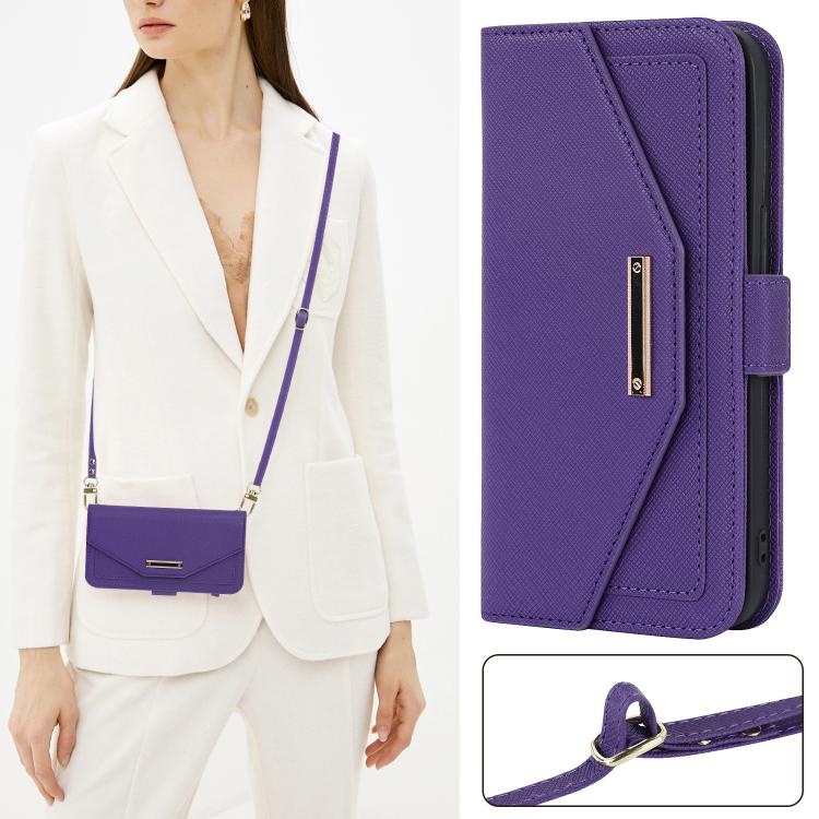 For Sony Xperia 10 VI Cross Texture Crossbody Lanyard Leather Phone Case