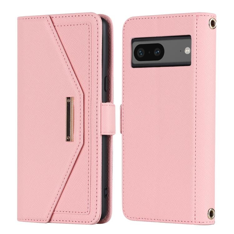 For Google Pixel 7 Cross Texture Crossbody Lanyard Leather Phone Case
