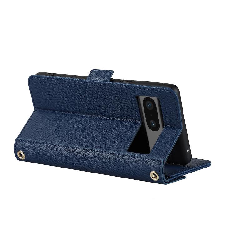 For Google Pixel 7 Pro Cross Texture Crossbody Lanyard Leather Phone Case