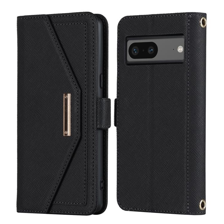 For Google Pixel 7a Cross Texture Crossbody Lanyard Leather Phone Case