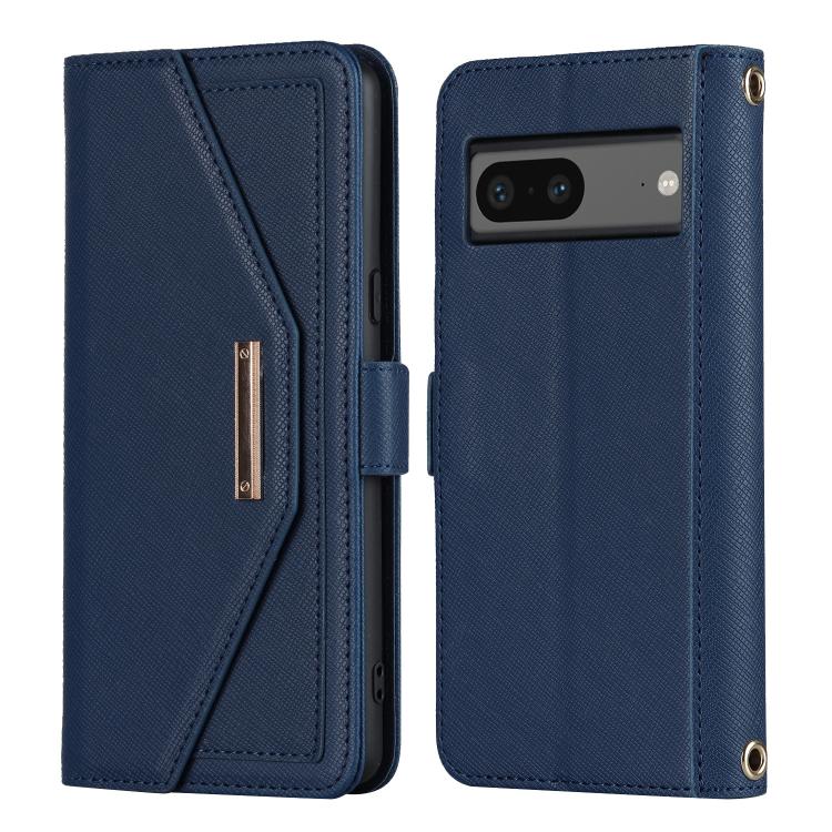 For Google Pixel 9a Cross Texture Crossbody Lanyard Leather Phone Case