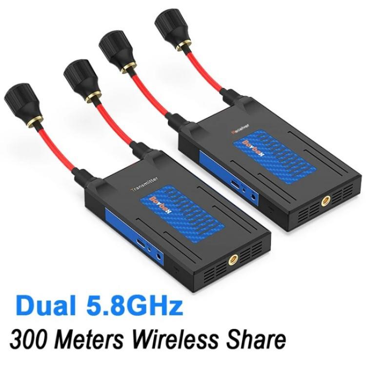 BOVBOX 092 Pro Audio Video Transmitter Receiver 300m Wireless HDMI Extender, Plug:UK Plug