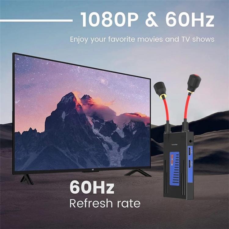 BOVBOX 092 Pro Audio Video Transmitter Receiver 300m Wireless HDMI Extender, Plug:EU Plug
