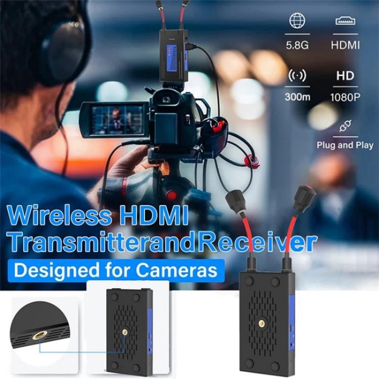 BOVBOX 092 Pro Audio Video Transmitter Receiver 300m Wireless HDMI Extender, Plug:EU Plug
