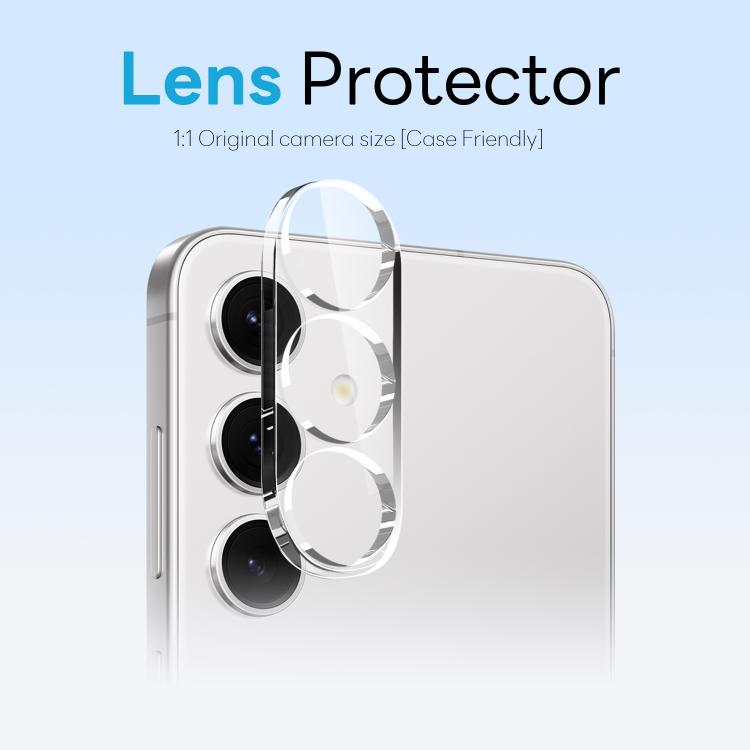 For Samsung Galaxy S24 5G NORTHJO 3 in 1 PC MagSafe Phone Case with Screen Film and Lens Film - Clear