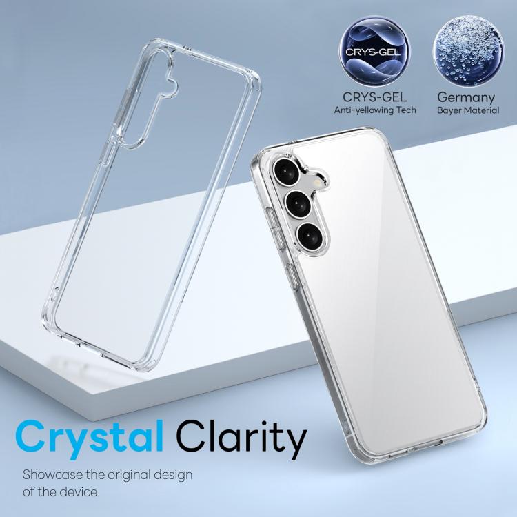 For Samsung Galaxy S25 5G NORTHJO 3 in 1 Clear Phone Case with Screen Protector Lens Film