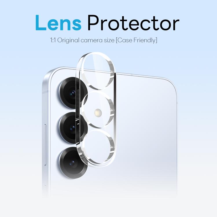 For Samsung Galaxy S25 5G NORTHJO 3 in 1 Clear Phone Case with Screen Protector Lens Film