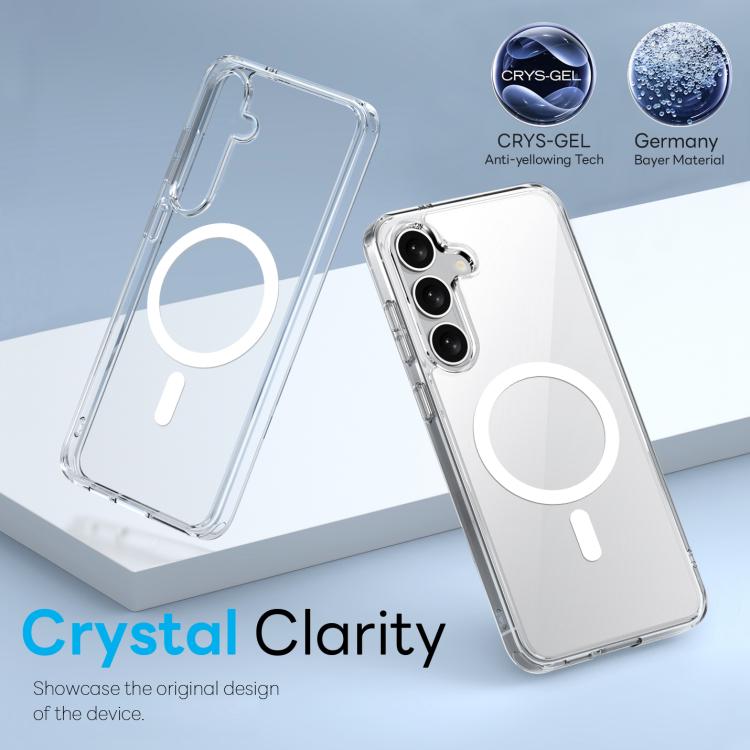 For Samsung Galaxy S25 5G NORTHJO 2 in 1 PC MagSafe Magnetic Phone Case with Screen Film - Clear