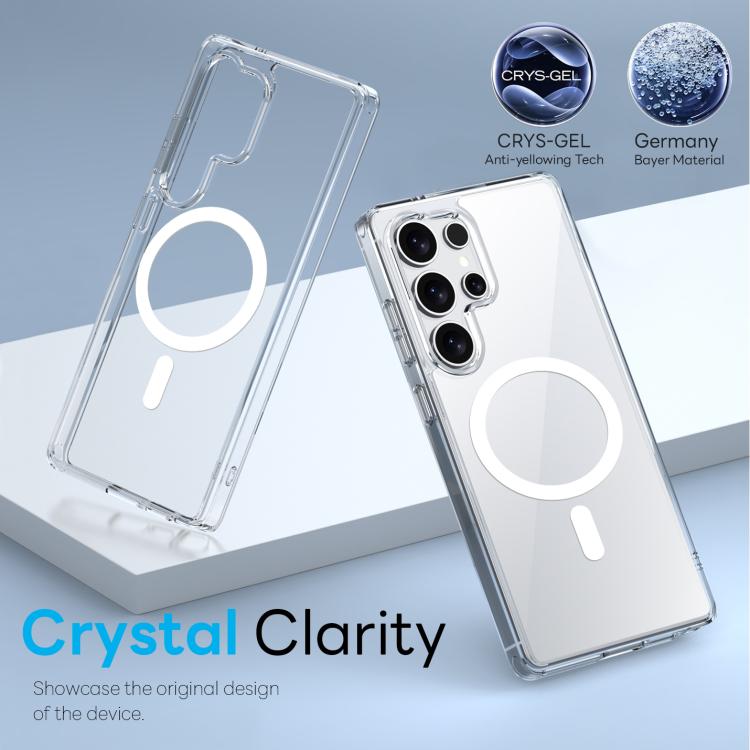 For Samsung Galaxy S25 Ultra 5G NORTHJO 2 in 1 PC MagSafe Magnetic Phone Case with Screen Film - Clear