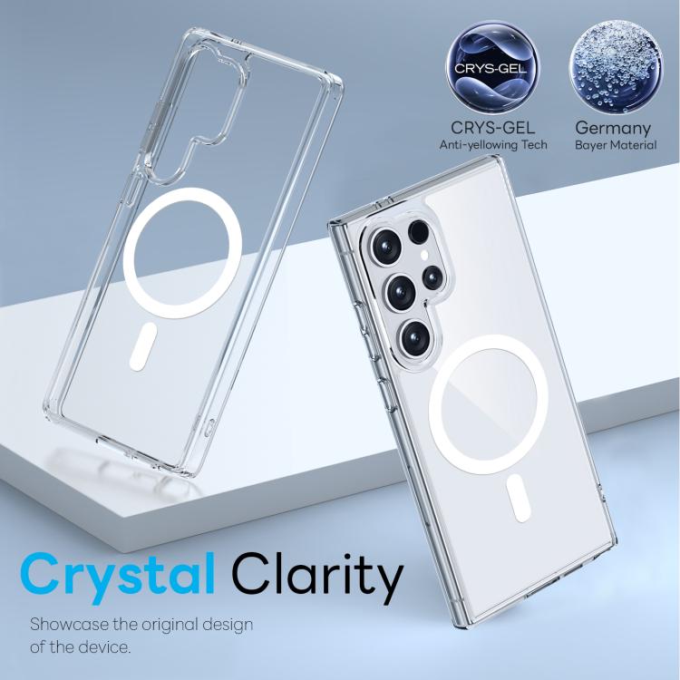 For Samsung Galaxy S24 Ultra 5G NORTHJO 2 in 1 PC MagSafe Magnetic Phone Case with Screen Film - Clear